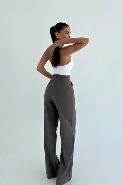 Calças Palazzo Cintura Alta