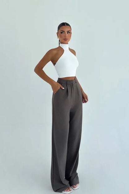 Calças Palazzo Cintura Alta