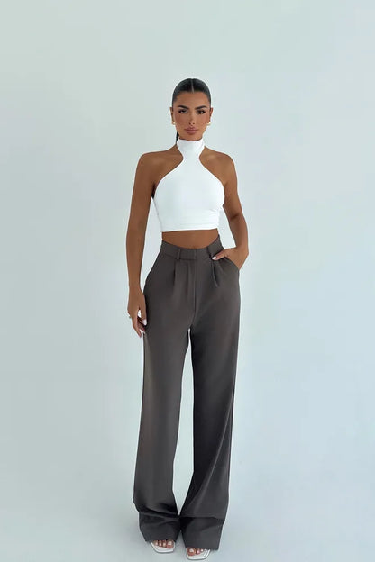 Calças Palazzo Cintura Alta